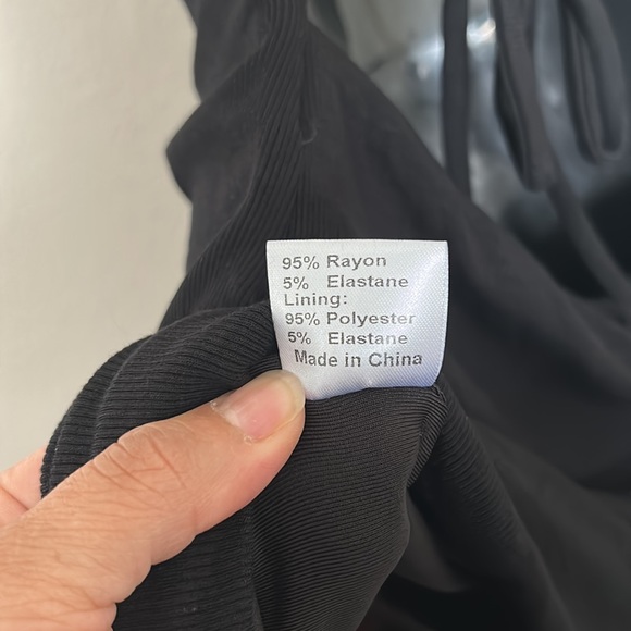 Princess Polly Nolan Black Square Neck Short Sleeve Cut Out Tie Back Mini Dress - Picture 9 of 11